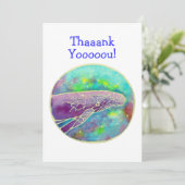 Batik-Buckel-Wal, den Kunst Ihnen danken, kardiert Dankeskarte (Stehend Vorderseite)