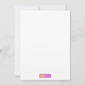 Batik-Buckel-Wal, den Kunst Ihnen danken, kardiert Dankeskarte (Rückseite)