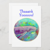 Batik-Buckel-Wal, den Kunst Ihnen danken, kardiert Dankeskarte (Vorne/Hinten)