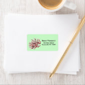 Batik Chrysanthemum Adressaufkleber (Insitu)