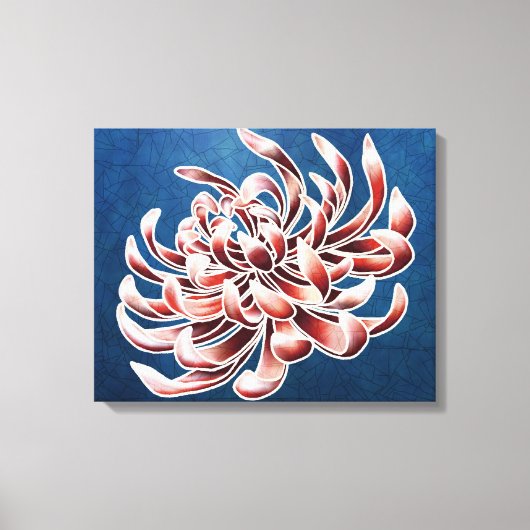 Batik Chrysanthemum Leinwanddruck (Vorderseite)