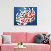Batik Chrysanthemum Leinwanddruck (Insitu (Wohnzimmer))