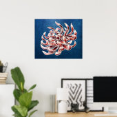 Batik Chrysanthemum Poster (Heimbüro)