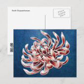 Batik Chrysanthemum Postkarte (Vorne/Hinten)