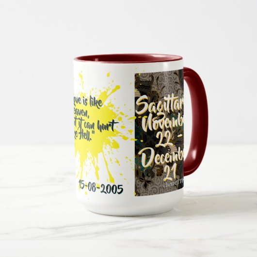 Batik Combo Mug CM09-01 Sagittarius Tasse (VorderseiteRechts)