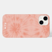 Batik | Coral Pink Moderne Pastel iPhone Case (Rückseite (Horizontal))