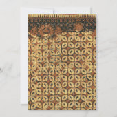 Batik Earthy Coffee Bean Elegant Rustic Rugged Einladung (Rückseite)