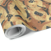 Batik Earthy Coffee Bean Elegant Rustic Rugged Geschenkpapier (Rolleneckpunkt)