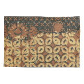 Batik Earthy Coffee Bean Elegant Rustic Rugged Kissenbezug (Rückseite)