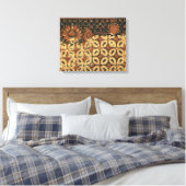 Batik Earthy Coffee Bean Elegant Rustic Rugged Leinwanddruck (Insitu (Schlafzimmer))