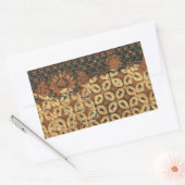 Batik Earthy Coffee Bean Elegant Rustic Rugged Rechteckiger Aufkleber (Umschlag)