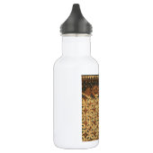 Batik Earthy Coffee Bean Elegant Rustikal geplagt Edelstahlflasche (Links)