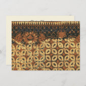 Batik Earthy Coffee Bean Elegant Rustikal geplagt Einladung (Vorne/Hinten)