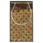 Batik Earthy Coffee Bean Elegant Rustikal geplagt Kleine Geschenktüte (Rückseite)