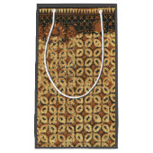 Batik Earthy Coffee Bean Elegant Rustikal geplagt Kleine Geschenktüte (Vorderseite)