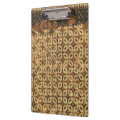 Batik Earthy Coffee Bean Elegant Rustikal geplagt Klemmbrett (Links)