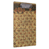 Batik Earthy Coffee Bean Elegant Rustikal geplagt Klemmbrett (Rechts)