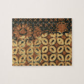 Batik Earthy Coffee Bean Elegant Rustikal geplagt Puzzle (Horizontal)
