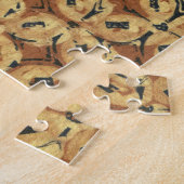 Batik Earthy Coffee Bean Elegant Rustikal geplagt Puzzle (Seite)
