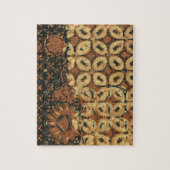 Batik Earthy Coffee Bean Elegant Rustikal geplagt Puzzle (Vertikal)