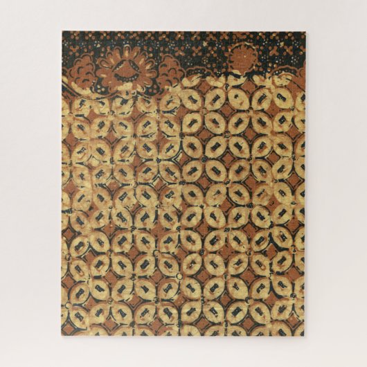 Batik Earthy Coffee Bean Elegant Rustikal geplagt Puzzle (Vertikal)
