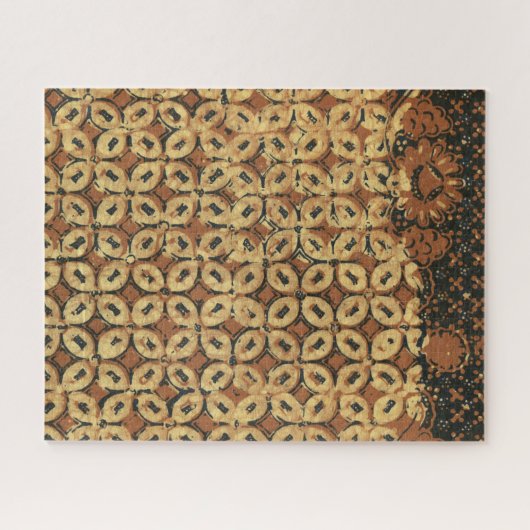 Batik Earthy Coffee Bean Elegant Rustikal geplagt Puzzle (Horizontal)