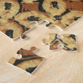 Batik Earthy Coffee Bean Elegant Rustikal geplagt Puzzle (Seite)
