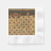 Batik Earthy Coffee Bean Elegant Rustikal geplagt Serviette (Vorderseite)