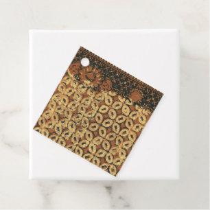 Batik Earthy Kaffeebohne Elegant Rustikal Robust Geschenkanhänger