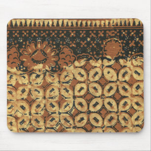 Batik Earthy Kaffeebohne Elegant Rustikal Robust Mousepad