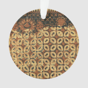 Batik Earthy Kaffeebohne Elegant Rustikal Robust Ornament