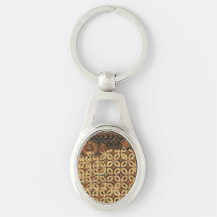 Batik Earthy Kaffeebohne Elegant Rustikal Robust Schlüsselanhänger