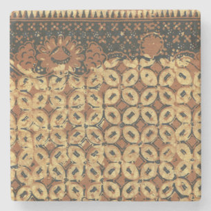 Batik Earthy Kaffeebohne Elegant Rustikal Robust Steinuntersetzer