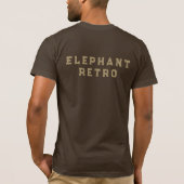 Batik-Elefanten-Vintage-Design, Retro T-Shirt (Rückseite)