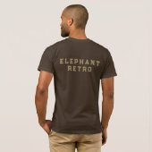 Batik-Elefanten-Vintage-Design, Retro T-Shirt (Schwarz voll)