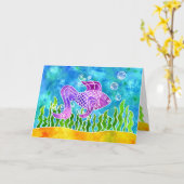 Batik-fischartige Karte (Gelbe Blume)