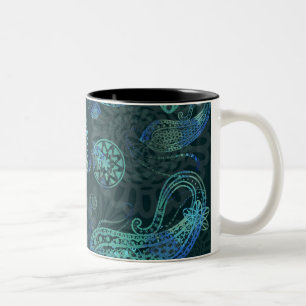 Batik-Freuden-Tasse Zweifarbige Tasse