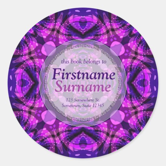 Batik Gefärbte Krawatte Psychdelic Art Buchzeichen Runder Aufkleber (Vorderseite)