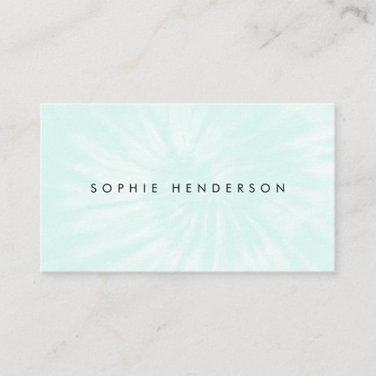 Batik | Grüne Weichpastete Minimalistisch Visitenkarte (Vorderseite)