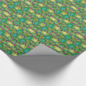 Batik-grünes träumerisches geschenkpapier (Ecke)