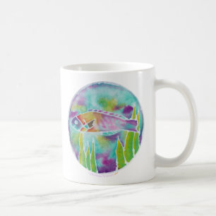 Batik Hinalea hawaiische Wrasse-Fisch-Batik-Kunst Kaffeetasse