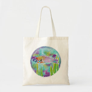 Batik Hinalea hawaiische Wrasse-Fisch-Batik-Kunst Tragetasche