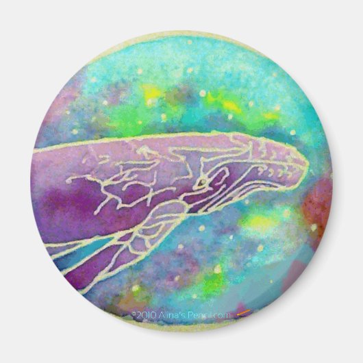 Batik Humpback Whale Art Magnet (Vorne)
