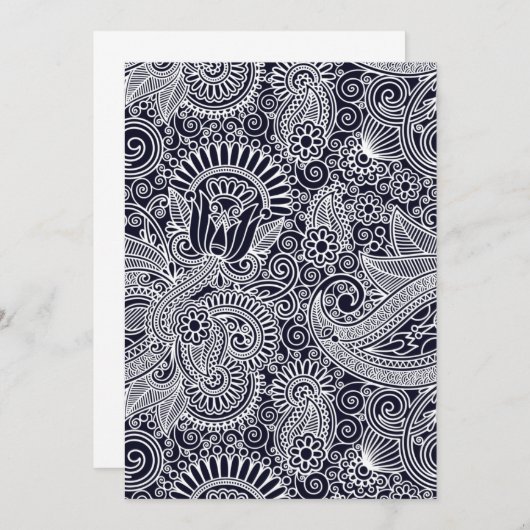 Batik Indonesia Motif T - Shirt Einladung (Vorne/Hinten)