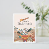 Batik Java Indonesien Reise Postkarte (Stehend Vorderseite)