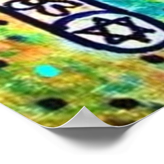 Batik Judaika Hamsas Poster (Ecke)