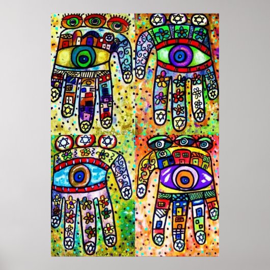 Batik Judaika Hamsas Poster (Vorne)