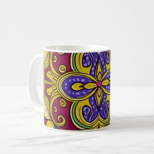Batik Kaffeetasse (Vorderseite Links)
