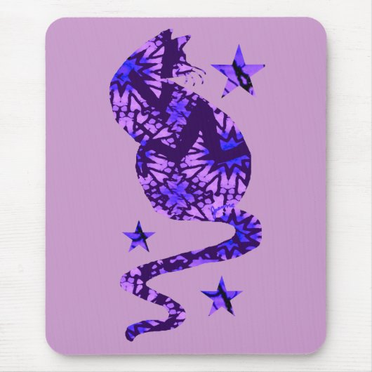 Batik-Katze Mousepad (Vorne)