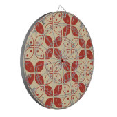 Batik Kawung, indonesisches Muster, Javanisch, Eth Dartscheibe (Vorderseite Links)